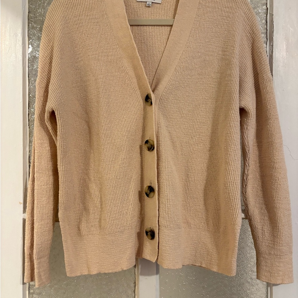Women's Beige Cardigan Sweater